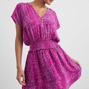 Rails Pink V-Neck Dress